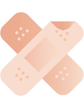 Tıbbi alçı simgesi, vektör illüstrasyonu