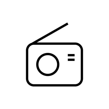 radyo web simgesi. Vektör illüstrasyonu 