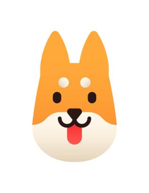 şirin çizgi film kedi surat vektör çizimi