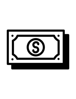 Dolar simgesi vektör illüstrasyonu 