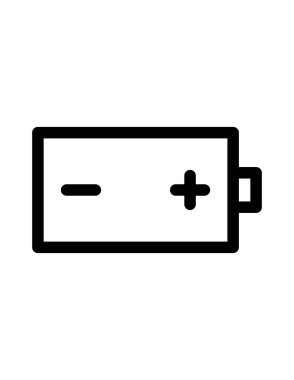 pil, simge, vektör illüstrasyonu 