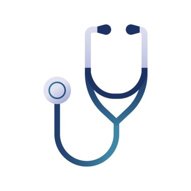 stetoskop simgesi, vektör illüstrasyonu 