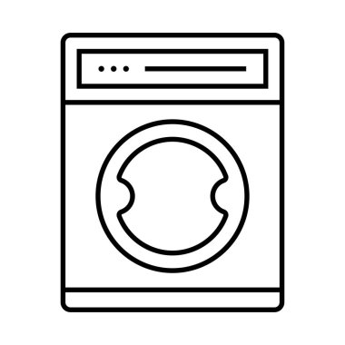 çamaşır makinesi çizgi simgesi