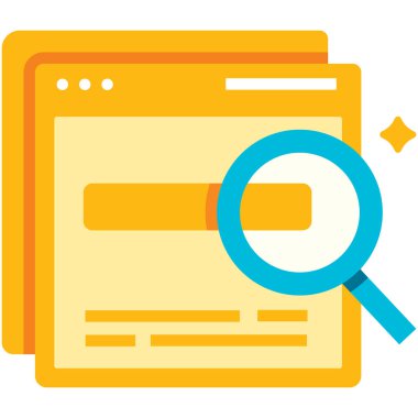 arama web simgesi. Vektör illüstrasyonu 