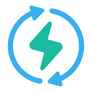 Enerji simgesi, vektör illüstrasyonu kaydediliyor 