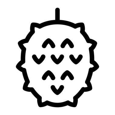 Tatlı bir karikatür meyvesinin vektör çizimi 