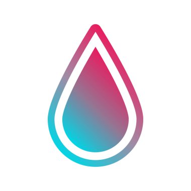 renkli su damlası ağ simgesi, vektör illüstrasyonu  