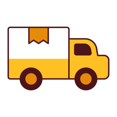 dağıtım kamyonu ikonu vektör illüstrasyon grafik tasarımı