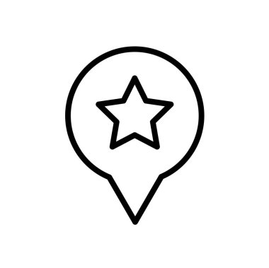 Coğrafi konum işareti web simgesi. Vektör illüstrasyonu 