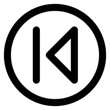 Sol ok vektör simgesi. biçim düz daire içine alınmış sembol, siyah renk, yuvarlak açılar, beyaz arkaplan