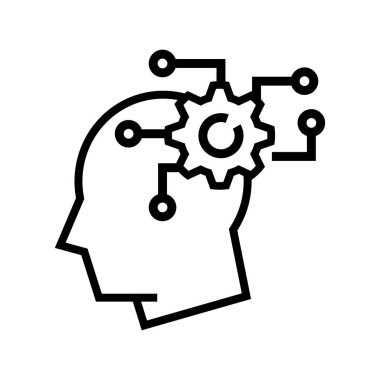 Zihin ağı simgesi. Vektör illüstrasyonu  