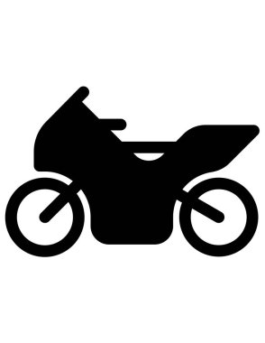 motosiklet simgesi vektör illüstrasyonu 