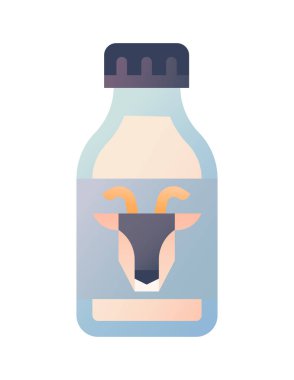 Bir şişe soğuk süt.