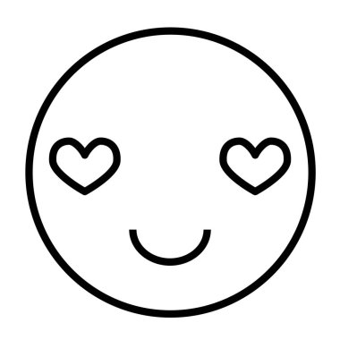 Gülümseme simgesi, vektör illüstrasyonu