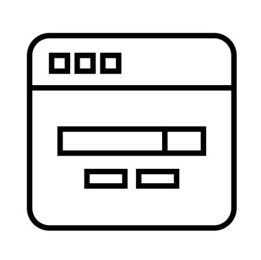 Web tasarımı için beyaz arkaplanda basit siyah çizgi simgesi