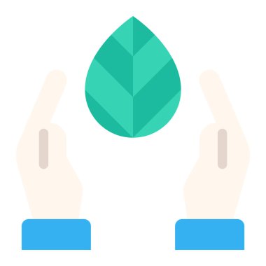 eko kavramı düz ikon vektör çizimi