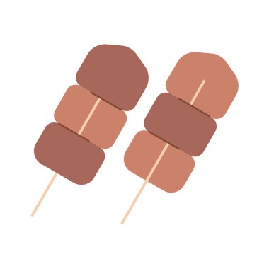 Domuz eti yassı ikon vektör illüstrasyonu