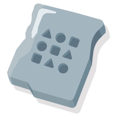 İzole edilmiş tek bir buz gölgesinin vektör çizimi