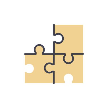 yapboz parçası ikon vektör illüstrasyon grafik tasarımı