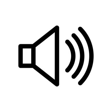 Hoparlör simgesi, vektör illüstrasyonu