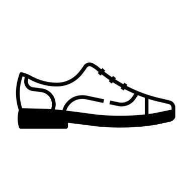 Beyaz arkaplanda izole edilmiş siyah ayakkabı simgesi. spor ve fitness sembolü vektör çizimi.