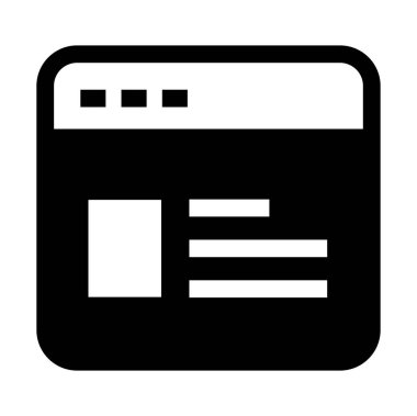 Web tasarım çizgisi vektör simgesi.