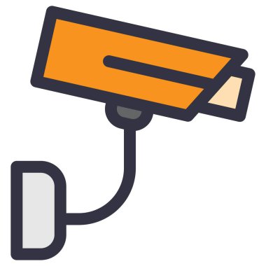 cctv düz vektör simgesi