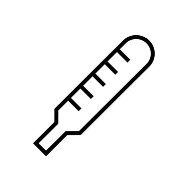 termometre, simge, vektör illüstrasyonu 