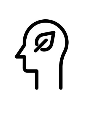 İnsan kafa profili ikonu. vektör illüstrasyonu