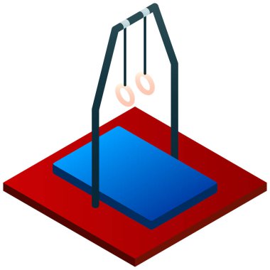 Jimnastik düz ikon vektör çizimi