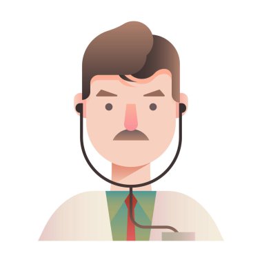 İş adamı avatar karakter vektör çizimi tasarımı