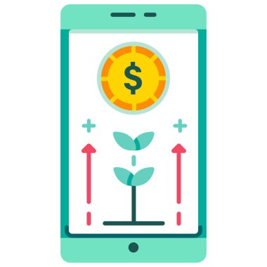 Seo ve bankacılık simgelerinin vektör çizimi