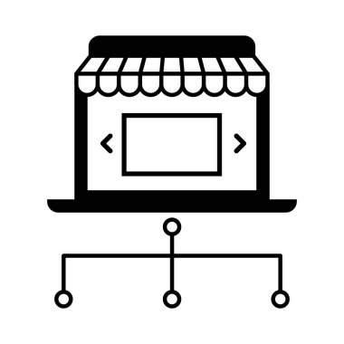 Alışveriş arabası ikon vektör illüstrasyonu