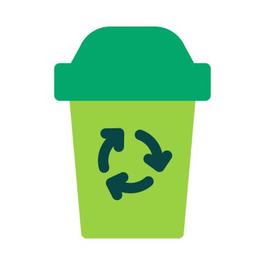 Geri dönüşüm kutusu simgesi, vektör illüstrasyonu 