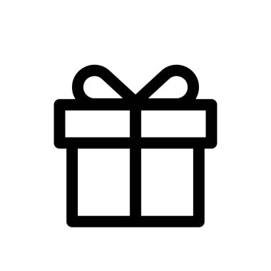 hediye düz ikon vektör illüstrasyonu