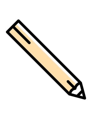 Kalem vektör simgesi. Eğitim işareti. okul sembolü