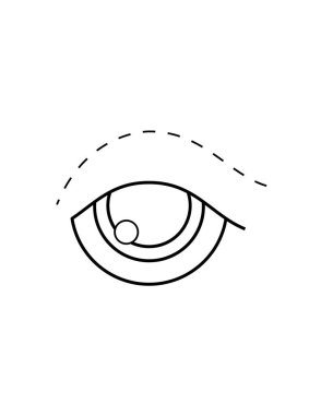 Göz simgesi vektör illüstrasyonu