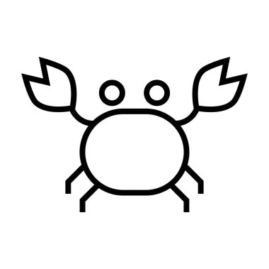 Yengeç ağı simgesi. Vektör illüstrasyonu 