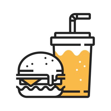 yiyecek web simgesi, vektör illüstrasyonu 