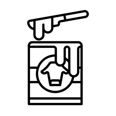 süt simgesi, vektör illüstrasyonu 