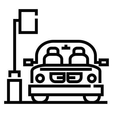 Otel hattı vektör simgesi.