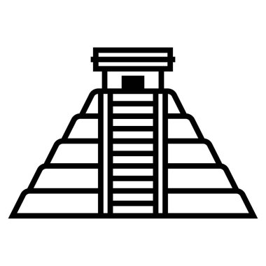 Antik mimari ağ simgesi, vektör illüstrasyonu 