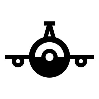 düzlem, simge, vektör illüstrasyonu 