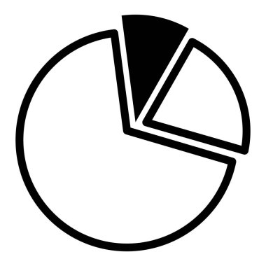 Pasta grafiği simgesi, vektör çizimi   