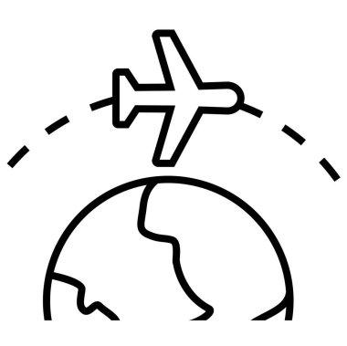 lojistik ve dağıtım çizgisi vektör simgesi. 