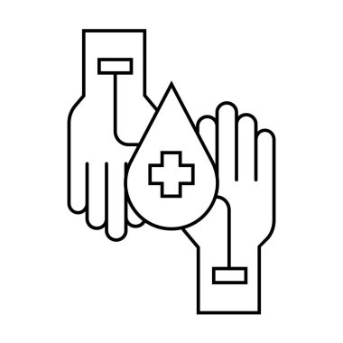 Kan yassı ikon vektör illüstrasyonu