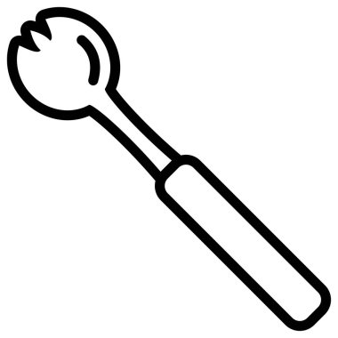 çatal düz vektör simgesi