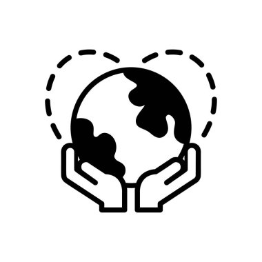 yeryüzü ikonu vektör çizimi grafik tasarımı