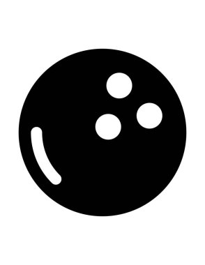 bowling, ikon, vektör illüstrasyonu 