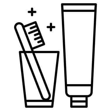 diş fırçası web simgesi, vektör illüstrasyonu 